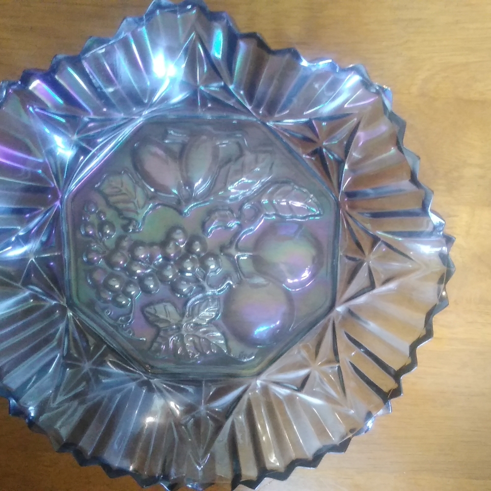 Iridescent Glass Fruit Bowl